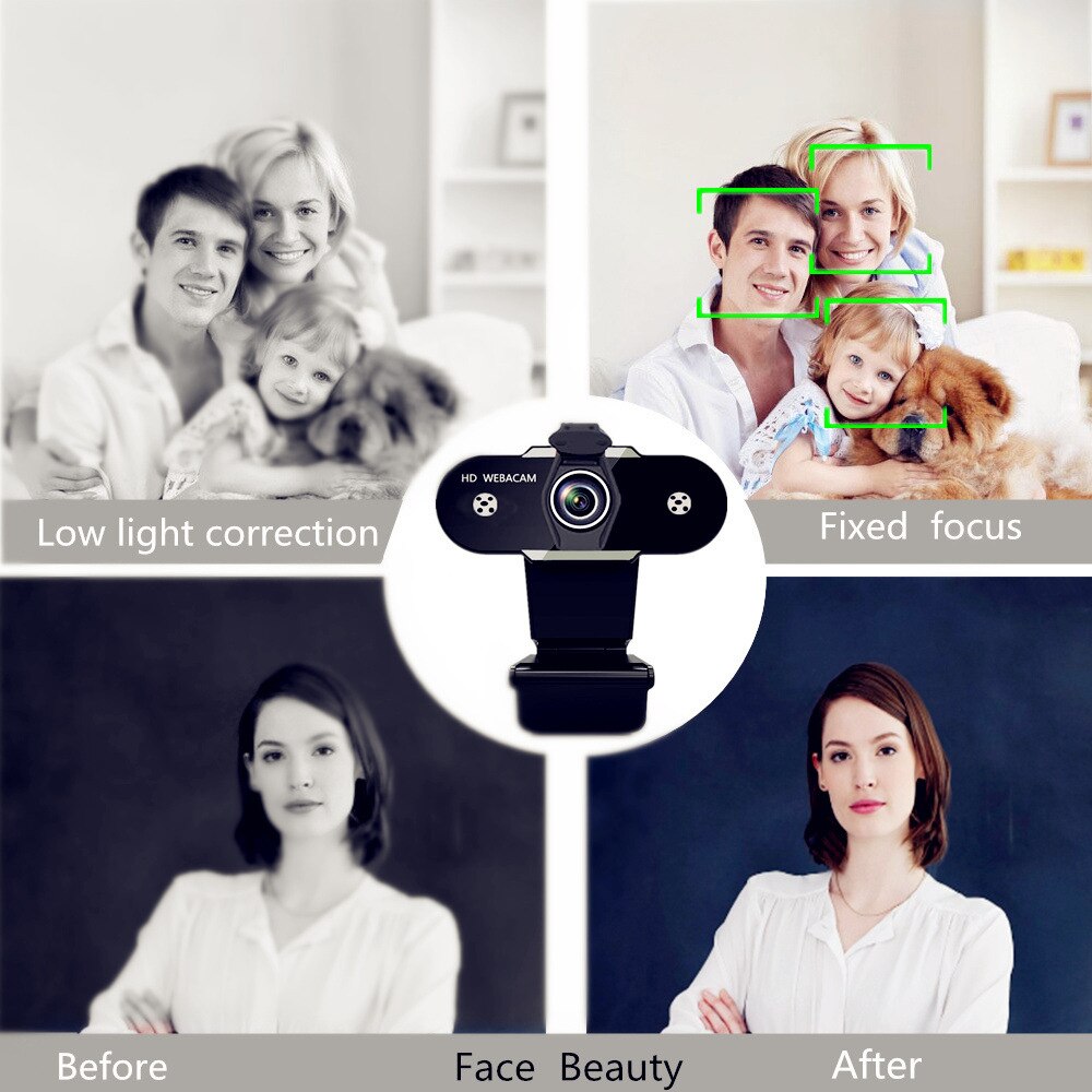 1080P 2K computer camera with microphone camera for kid Mini Computer PC Web Camera Broadcast Video Calling Conference USB Plug