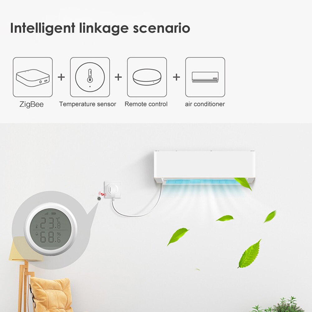 Battery-Powered Smart Home Temperature/Humidity Sensor Wall Thermometer Wall Hanging Hygrothermograph Monitor