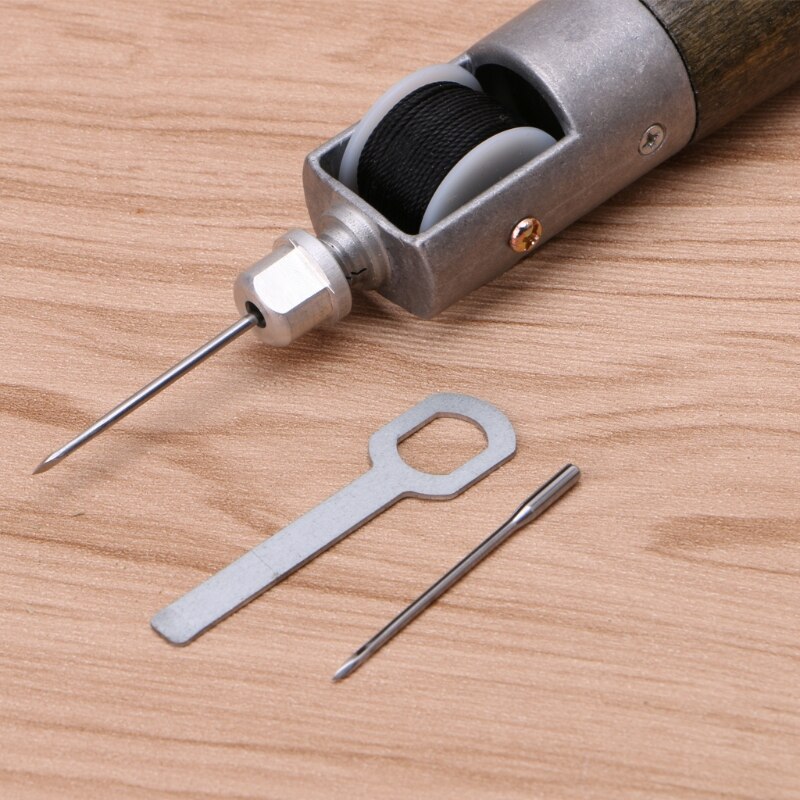 Cerraduras artesanales de cuero puntada costura Awl Kit de hilos agujas Stitch Tela de cuero