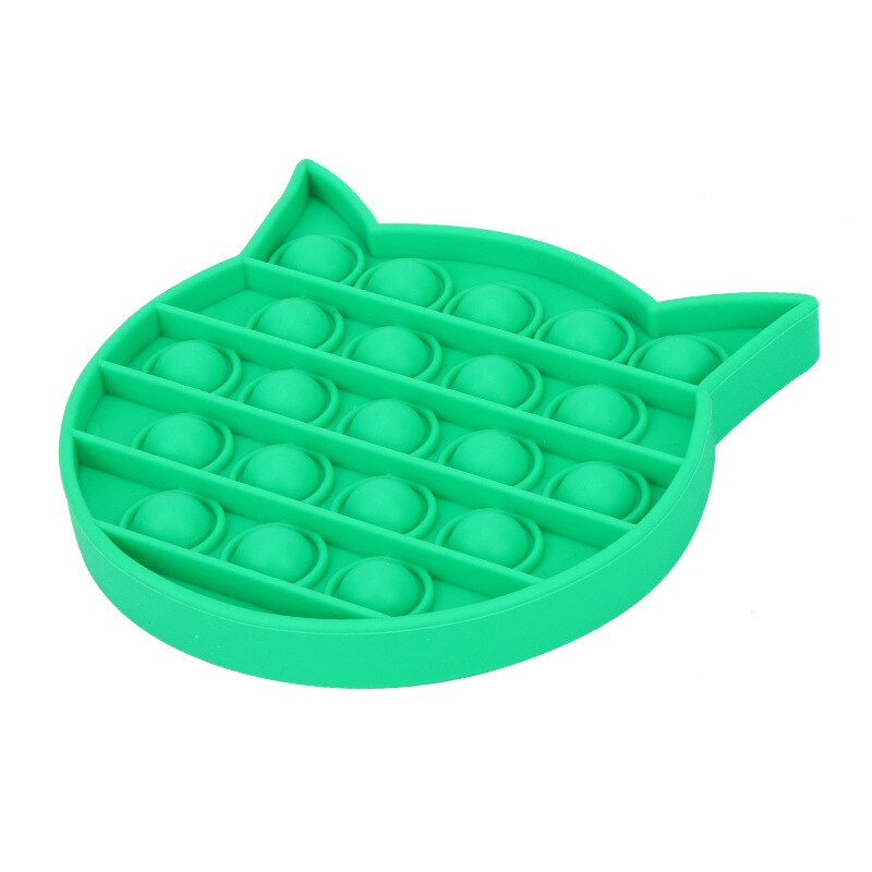 Push Blase Zappeln Sensorischen Pop-Es Silikon Squeeze Autismus Spezielle Bedürfnisse Stressabbau Tier Multicolor Erwachsene Kinder Spielzeug: Cat Green
