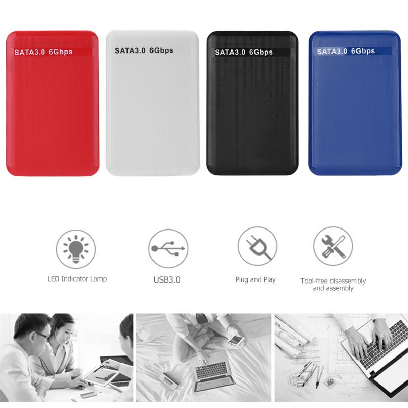 Portable HDD Case 2.5 inch USB3.0 to SATA 3.0 Adapter HDD Hard Disk Drive External Enclosure Case Box HD External HDD Enclosure
