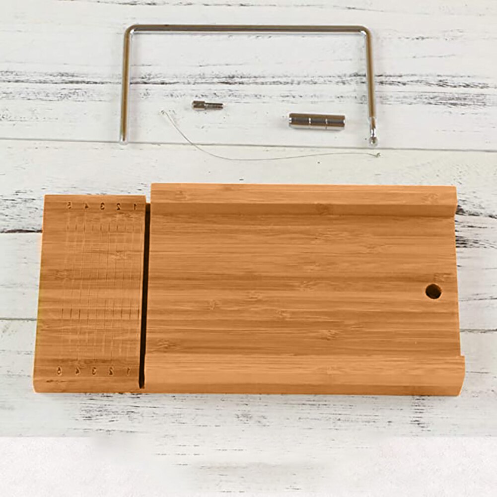 Zeep Maken Tools Set Verstelbare Houten Zeep Cutter Box Rvs Wax Diy Zeep Slicer Golvend Messen Soaps Maken Kits