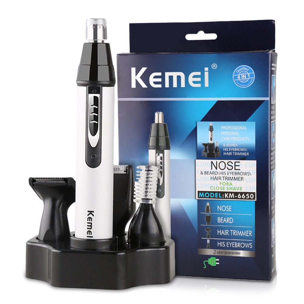 5 In 1 Draagbare Elektrische Neus En Oor Trimmer Voor Mannen Oplaadbare Neus Haar Verwijderen Clipper Wenkbrauw Baard Batterij Trimmer scheerapparaat: 4 IN 1 Type4