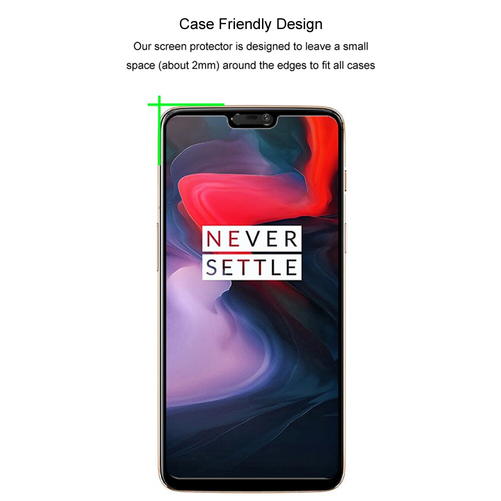 Voor Oneplus 6 Volledige Dekking Gehard Glas Telefoon Screen Protector Protective Guard Film 2.5D 9H Hardheid