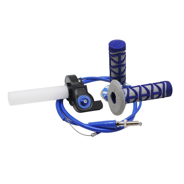 ZSDTRP Universal 7/8" Motorcycle Throttle Twist Grips + Cable 22mm CNC Aluminum Grip Accelerator Moped Scooter Dirt Bike