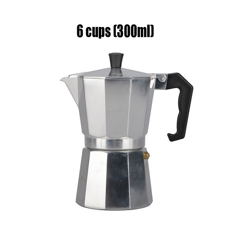 Moka Pot Italiaanse Koffie Machine Espresso Aluminium Geiser Koffiezetapparaat Waterkoker Latte Kachel Klassieke Coffeeware Barista Accessoires: 300ML