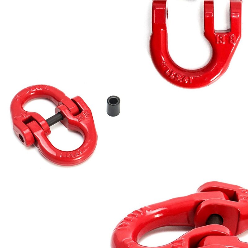 Grade 80 Alloy Steel Hammer Lock Coupling Link Connecting Link, 1/2 Inch, Red Painted, 12000 Lbs Working Load
