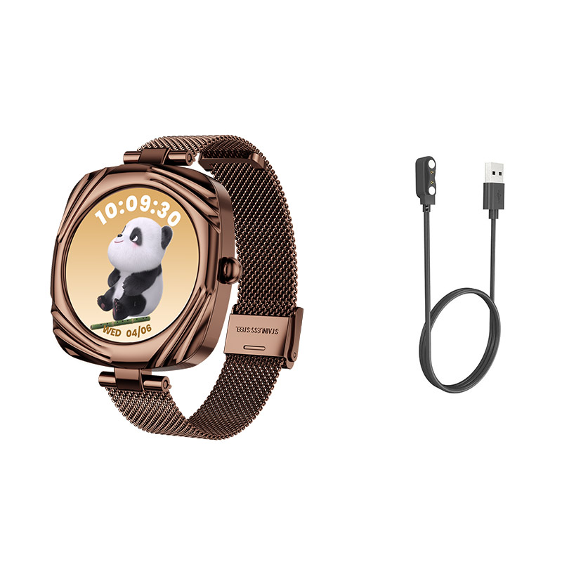 Aiweile AW5 accorto Orologi Donna Smartwatch Chiamata Bluetooth fitness inseguitore Riproduzione musicale AMOLED Coreano Ebraico Vietnamese: nero