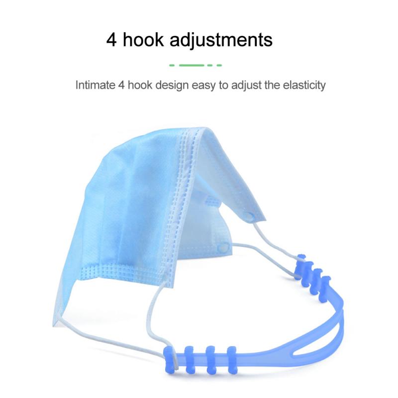 5pcs Soft Face Mask Ear Hooks Buckle Adult Kids Adjustable Earache Preventions Fixer Disposable Mask Extension Buckle