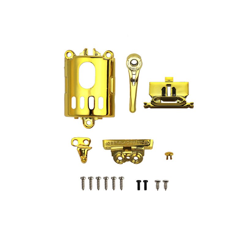 Pour wahl 8148/8591 Clipper modifié coquille tondeuse placage or dégradé couleur supérieure et inférieure couverture moteur couverture accessoires: Golden accessories