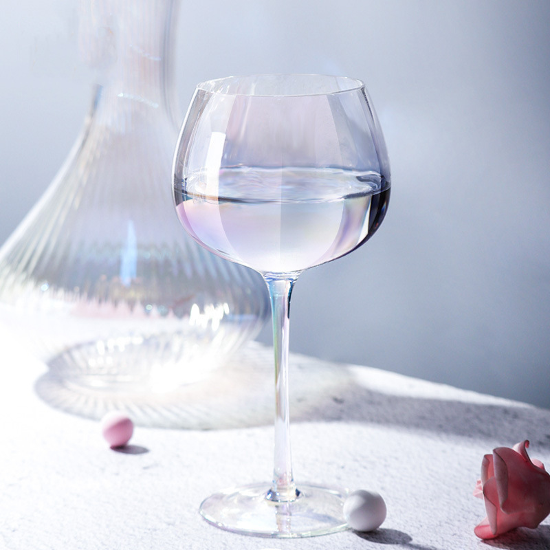 Electroplated crystal glass rainbow red wine glass set home colorful goblets dazzling champagne glasses wine glasses wine set