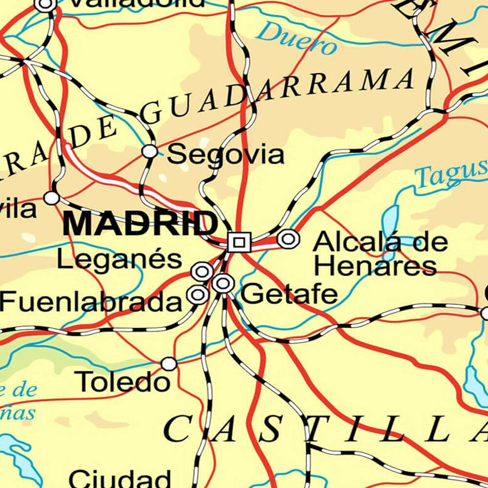 59*42cm The Spain Political Map In Spanish Wall Poster Canvas Painting Living Room Home Decoration School Supplies Travel