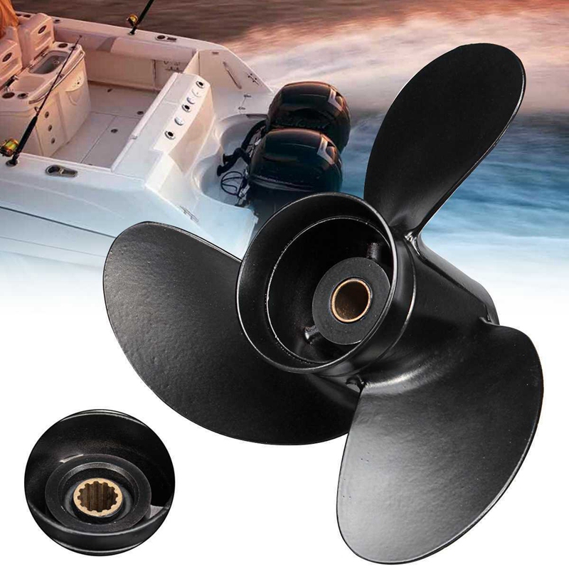 Hélice Marine 8,5" X 7,5" Pour Moteur Tohatsu/Nissan/Mercury 8-9.8 CV – Alliage Aluminium, 3 Pales