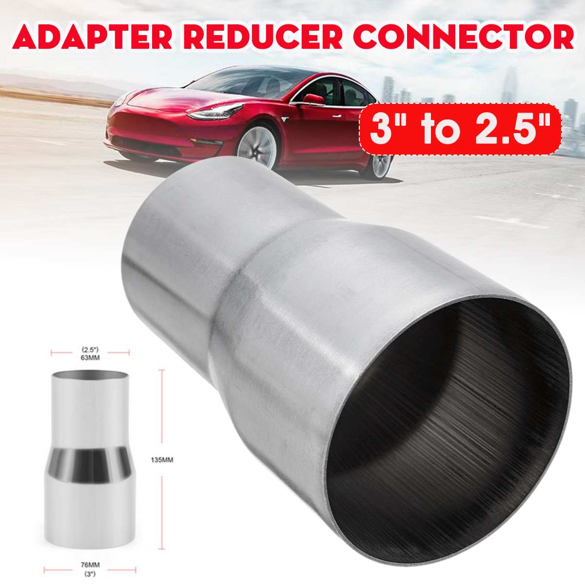 thumbnail image 2 of Turborevs Stainless Steel Exhaust Reducer | 2" To 2.25" | 50mm-58mm Connector Pipe 2 of 2