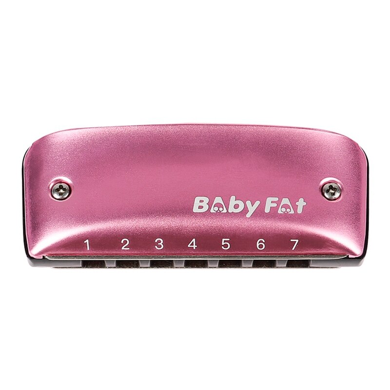 Blues Harmonica 7 Holes A-Key Beginner Diatonic Harmonica for Kids with Lanyard: Pink