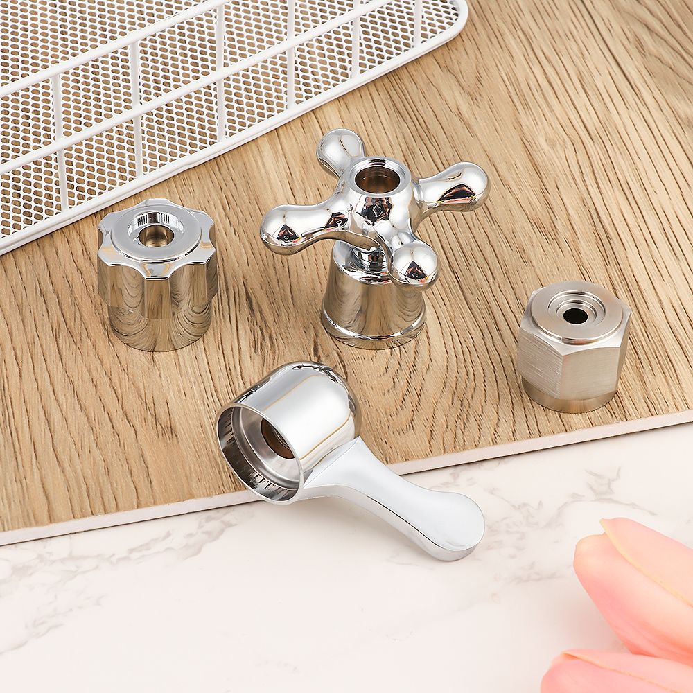 Triangle Valve Small Spout Dish Basin Faucet Handle Switch Handle Accessories Single Cold Quick Open Valve Core Handwheel