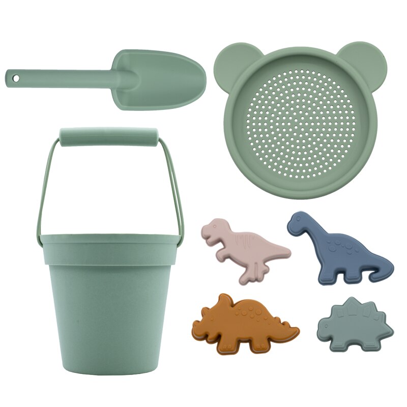 Strand Speelgoed Kinderen Zomer Speelgoed Met Schattige Dieren Model Ins Seaside Rubber Dune Zand Mold Gereedschap Sets Baby Bad Speelgoed kinderen Zwemmen Speelgoed: Light Grey
