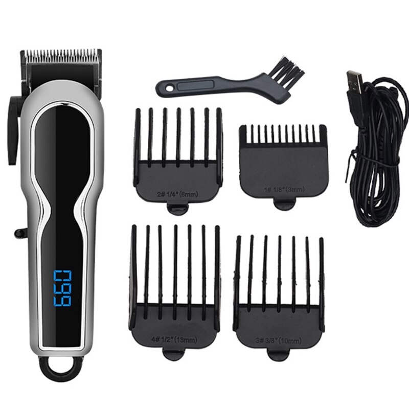 Hair Clippers Men Trimmer Adjustable Blade Barber Grooming Kit Electric Haircut Cutting Machine