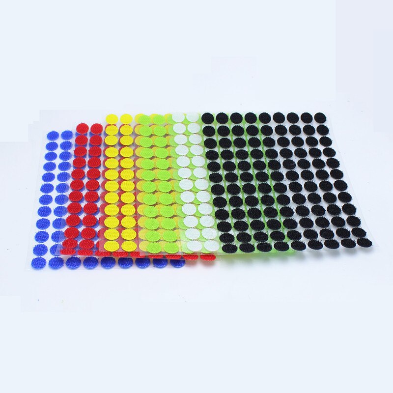 100 Pairs 10mm More color Magnetic Nylon Coin Sticker Double Sided Holes Hooks Loops Disc Round Pads Dot Fastener Tailors DIY