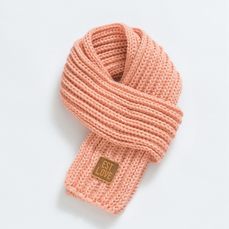 Pañuelos para niños, bufanda de cuello para bebés y niñas, bufanda suave Lisa para cuello, anillo de cuello elástico, bufanda para bebés, Invierno: Rosa