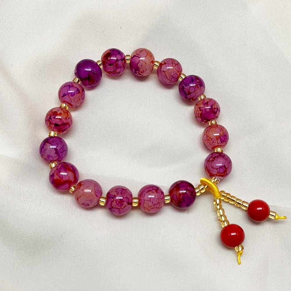 10mm Natural Stone Beaded Bracelet Multi-colored Jewelry for Women Bracelet Bangle for the Year: Purple