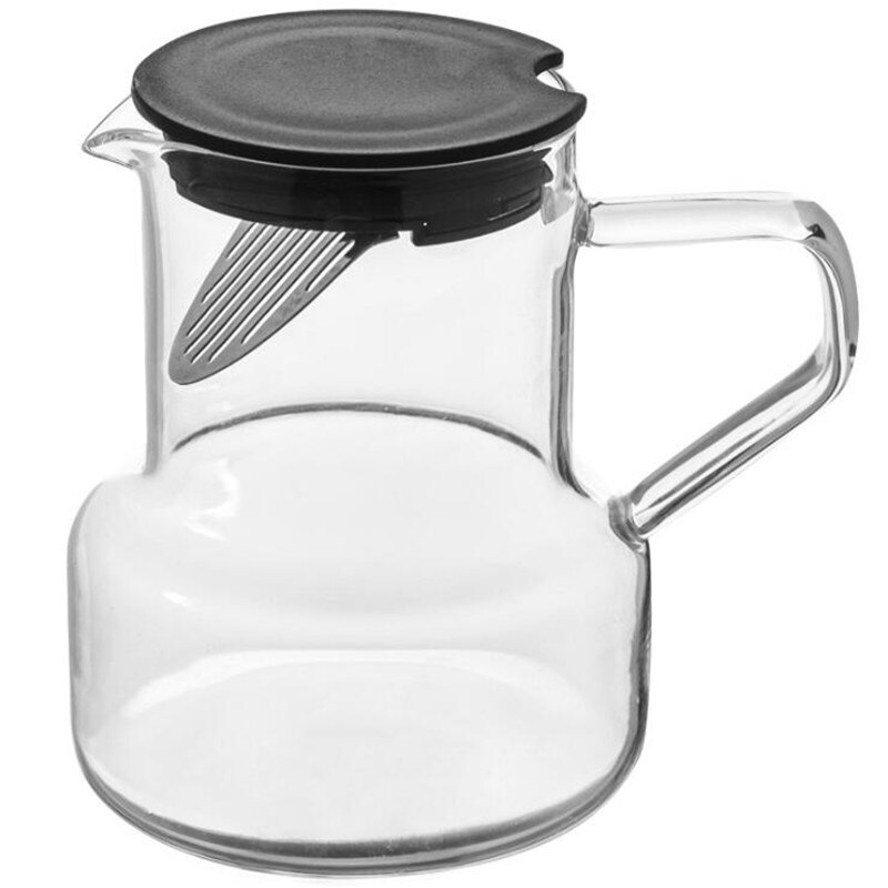 Jarra de agua de cristal transparente de 800 ML, tetera perfumada Cha, tetera, jarra resistente al calor a prueba de explosiones, jarra calentable, 1 unidad