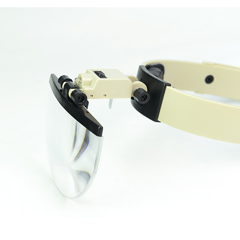 2X 3.8X 4.5X 5.5X casco lupa LED iluminada reloj Reparación de joyas lectura diadema lupa con 4 lentes