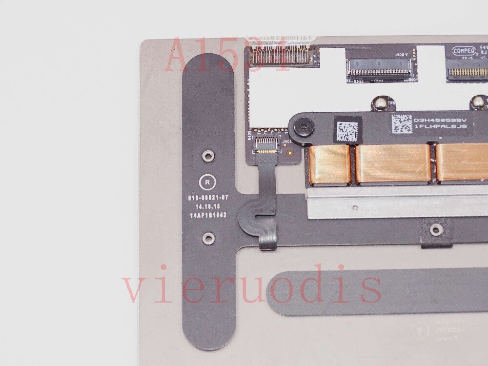 Til apple macbook retina 12 ''  a1534 pegefelt touchpad sølv årg