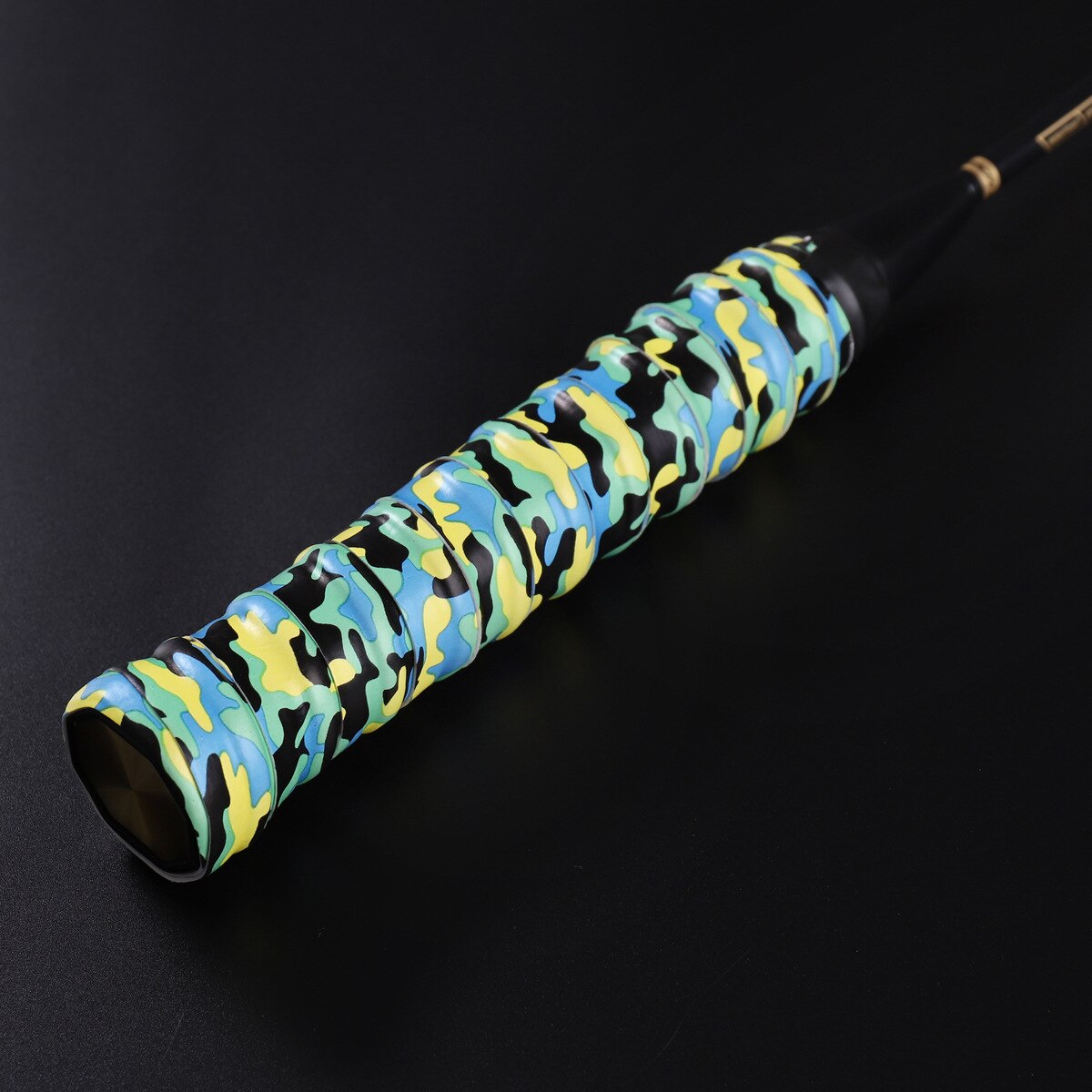 Cinta de agarre de tejido de camuflaje, cinta antideslizante de amortiguación del sudor, raqueta gruesa, cintas de caña de pescar shou bing pi: Camouflage Green