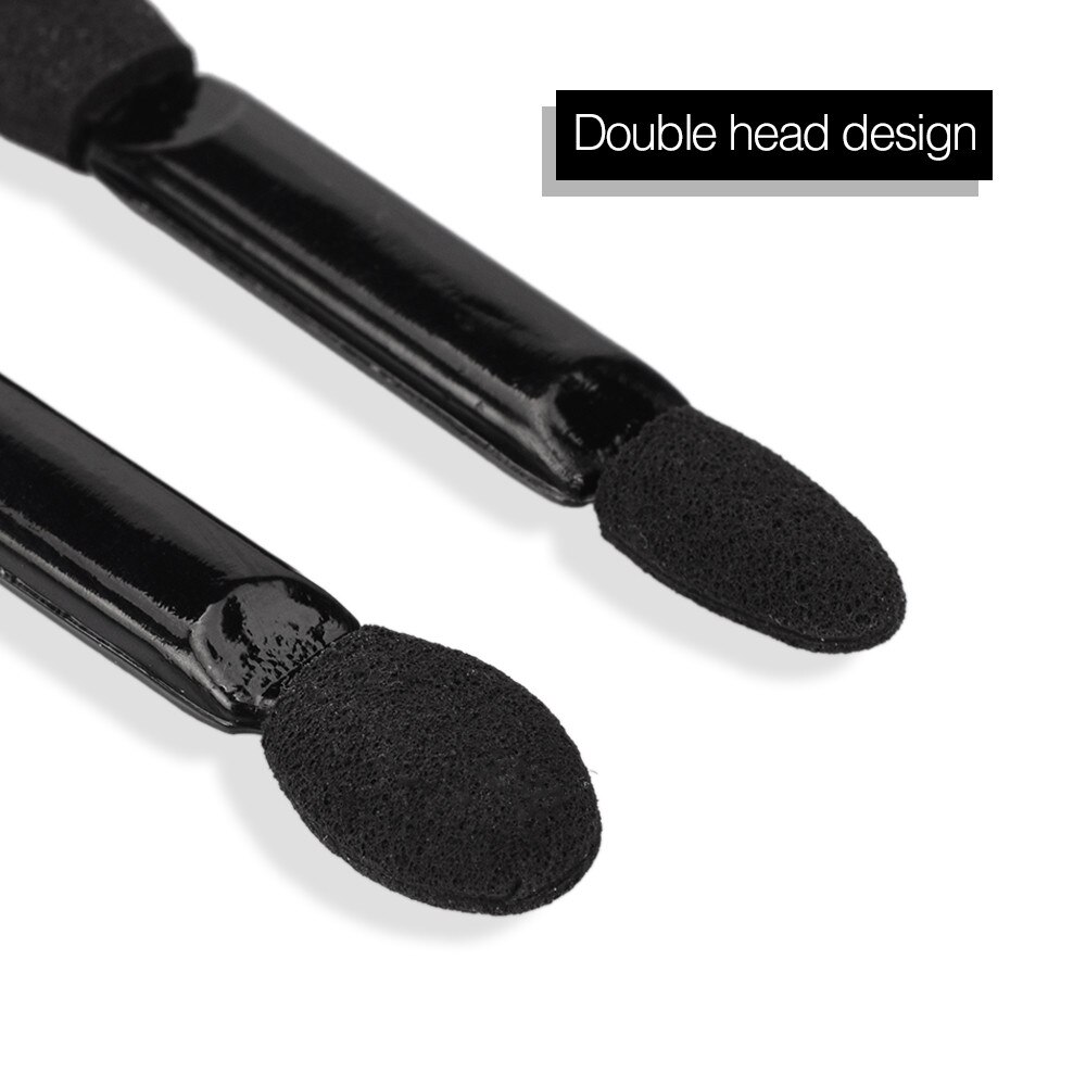 10 stk 2 in1 dobbelt svampehoved øjenskygge eyeliner børste blød bærbar øjenskygge applikator skønhed engangs makeup