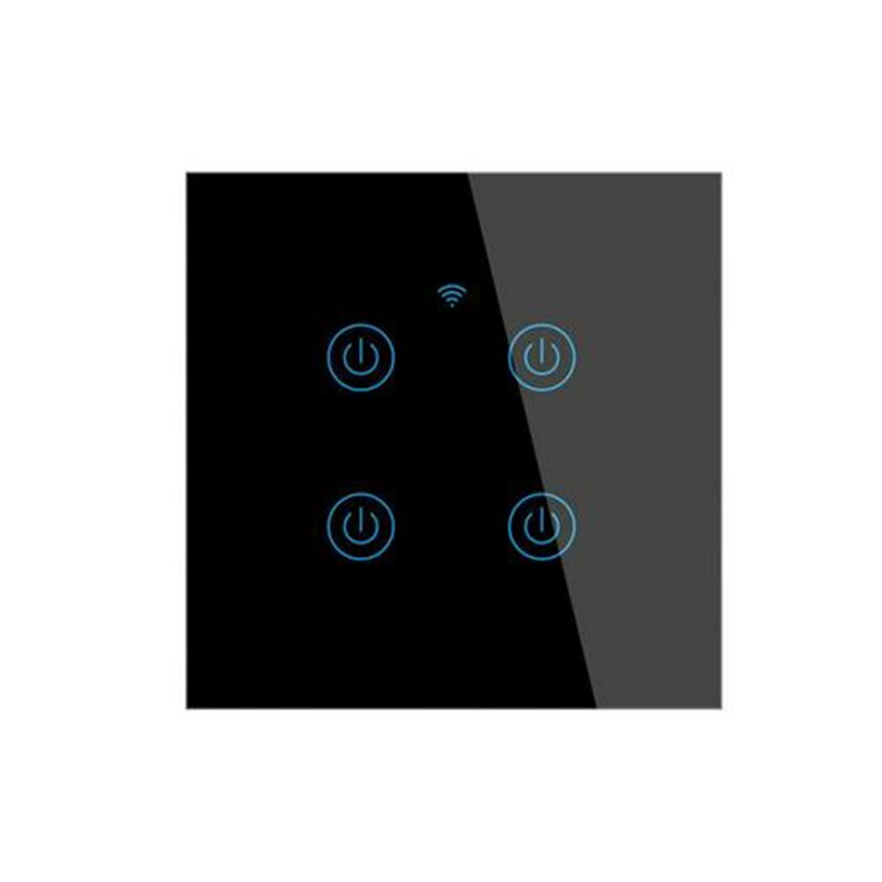 thumbnail image 2 of EWelink WiFi LED Touch Light Switch – 1/2/3 Gang, EU Plug, Glass Panel – Works With Alexa & Google Home 2 of 2