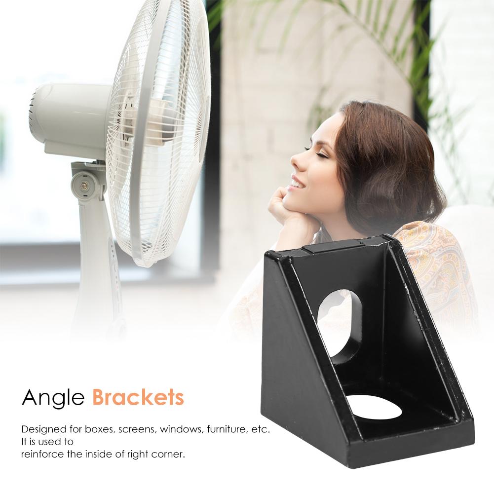 10PCS Corner Black Aluminum Corner Code 20x 20 Industrial Aluminum Special Triangular Bracket Right Angle Connection Fittin