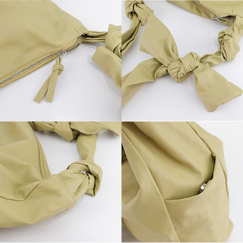 Kunstmatige Lederen Hobo Tas Voor Vrouwen Vrouwelijke Casual Leisure Soft Pu Lederen Slouch Tas Met Knoop Schouderriem Tiener Dagelijks tas