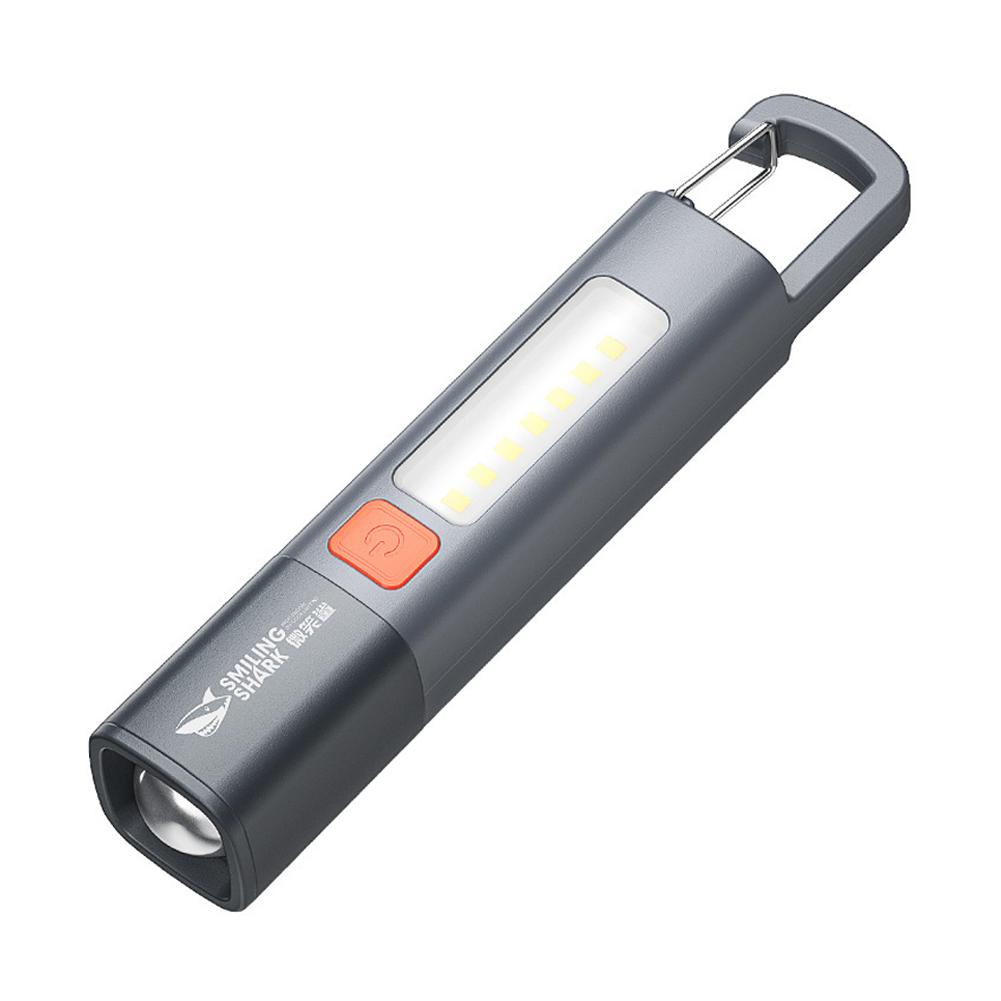 Superlys led-lommelygte med krog, campinglampe, usb-genopladelig, zoombar, udendørs vandtæt lommelygte