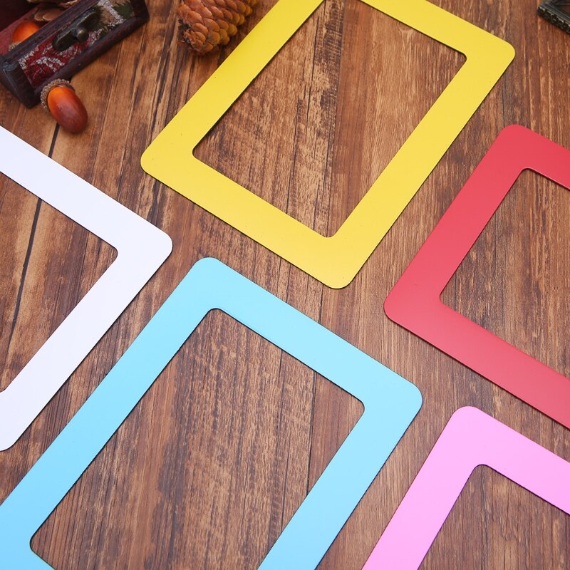 9 Kleuren Diy Kleurrijke Magnetische Foto Fotolijsten Koelkast Magneet Photoframe Thuis Woonkamer Decor