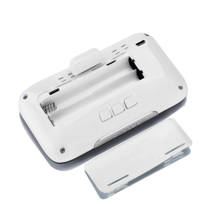 Digitale Led Wekker Groot Scherm Stille Snooze Wekker Usb En Batterij Aangedreven Multifunctionele Desktop Wekker Decor