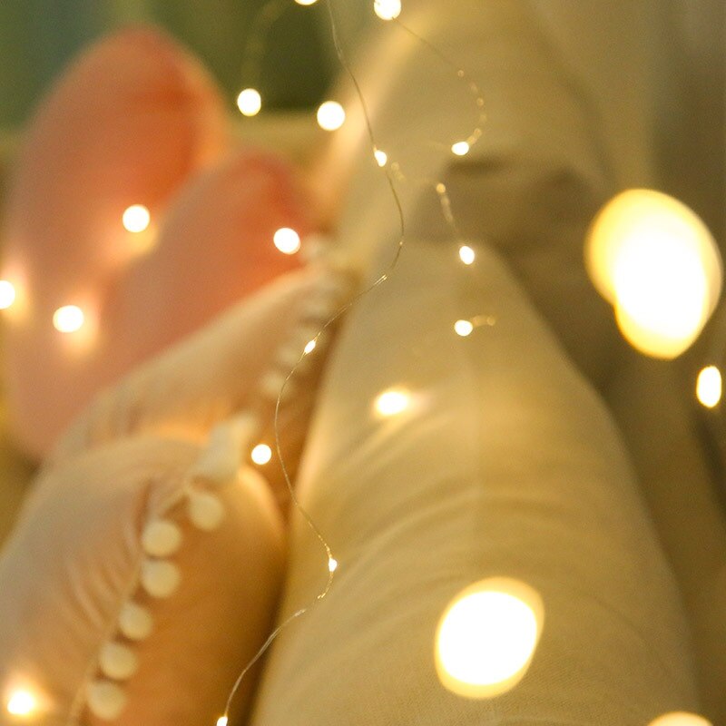 Led-feestverlichting, slingergordijn, lichtsnoer met afstandsbediening, huisdecoratie, slaapkamerraamverlichting, kerstdecoratie