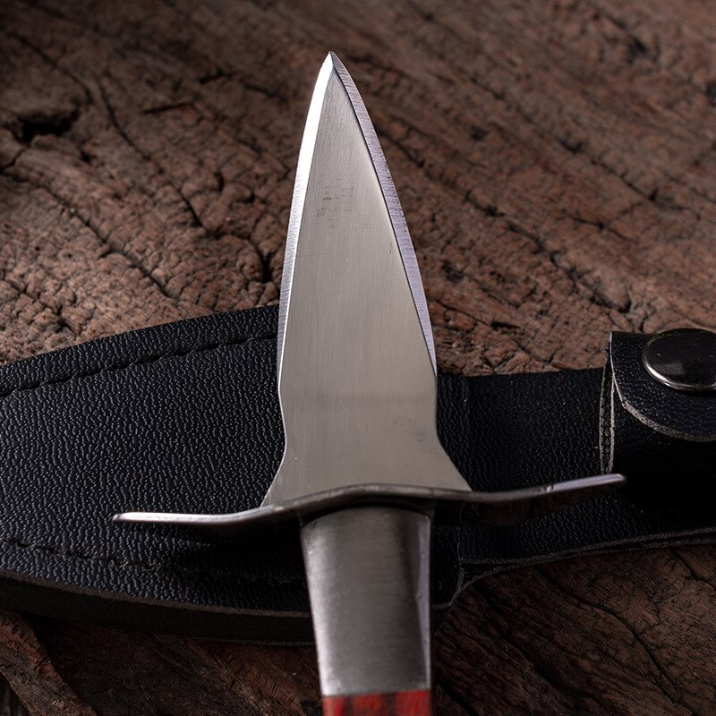 Oyster Knife Wood Handle Seafood Knife Guard Scallops Opener Shell Opening Multi Use Steel Pry Knives Cutter