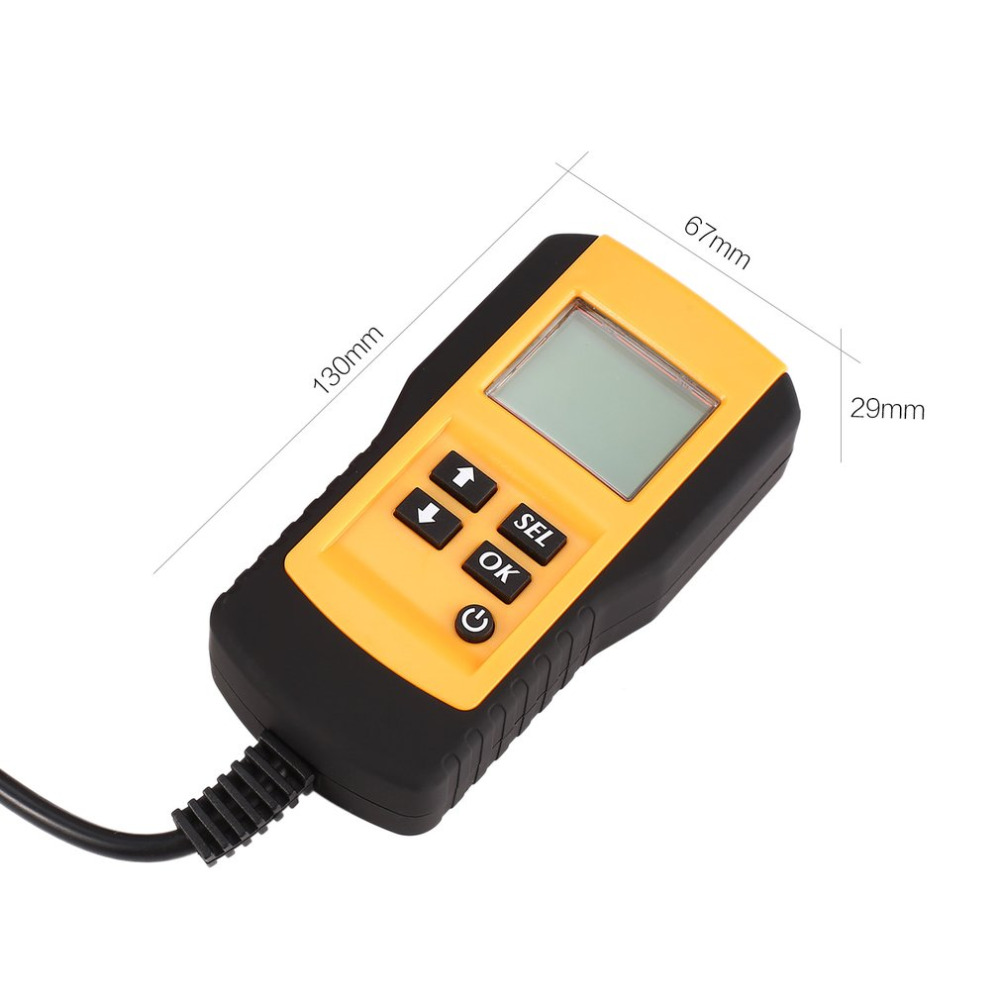 AE300 12V LCD Digital Car Battery Auto System Analyzer Automotive Vehicle Battery Voltage ohm Tester Diagnostic Tool YELLOW