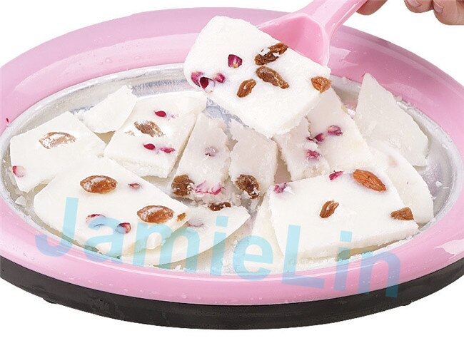 JamieLin Fried Yogurt Machine Household Mini Fruit Frying Ice Maker Children Self-made Fry Ice Cream Plate