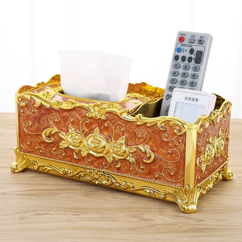 Boîte à mouchoirs en acrylique, porte-serviettes universel de luxe européen et , décoration d'hôtel, maison, bureau, KTV: Transparent