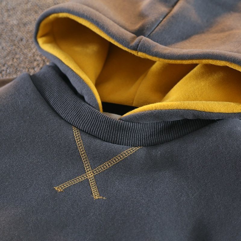 Sudaderas gruesas y cálidas con capucha para niños, suéter de Color sólido para 1, 2, 3, 4 y 5 años, Otoño e Invierno