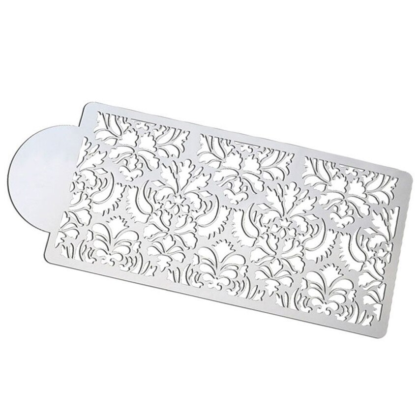 Baking Tool Side Decor Mould Damask Lace Flower Border Fondant Cake Stencil silicone mold used to easily create poured sugar