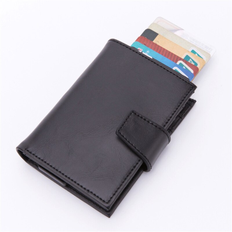 ZOVYVOL RFID Blocking Card Holder - Slim Metal & PU Wallet - Business Card Case for Men & Women