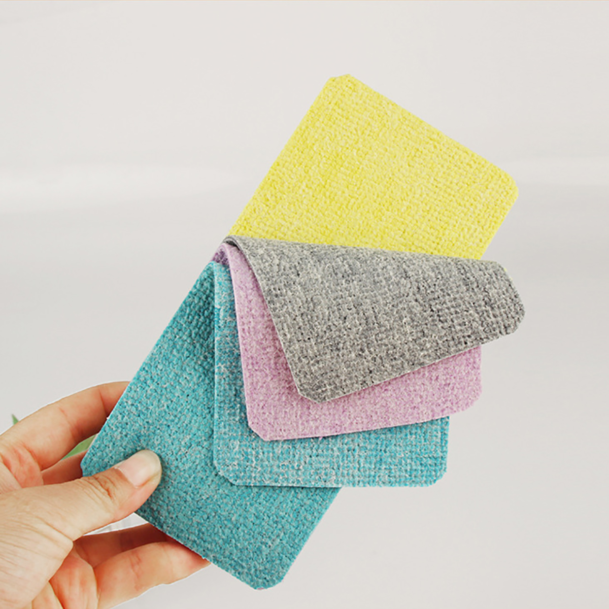 Regenbogen Farbe Faser tränen baren Lappen nützliche Dinge für Küchen utensilien Stoff Waren Geschirr tuch Scheuer schwamm Handtücher Haushalts reinigung