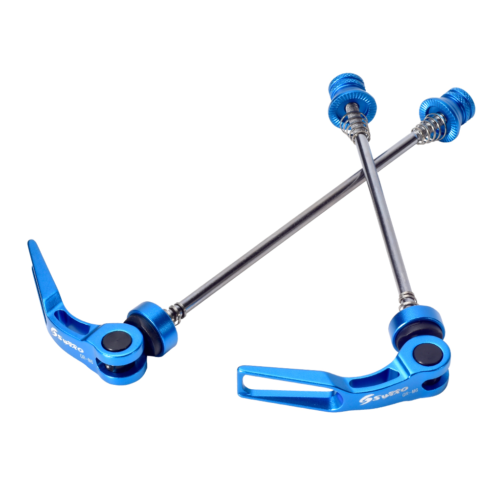 SWTXO – brochettes d'axe de vélo à dégagement rapide, moyeu de roue avant et arrière de 100/135mm pour vtt et BMX: Blue