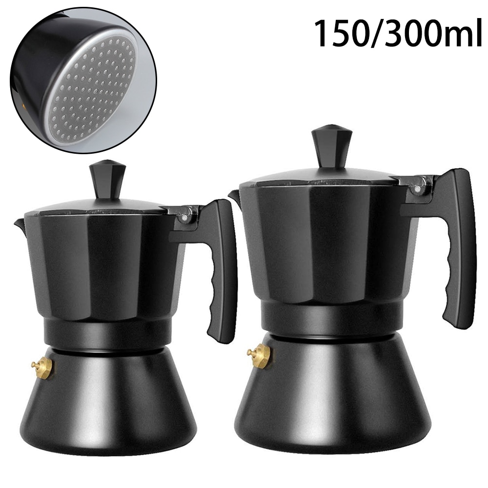 Aluminium mokka espresso koffiepot mokka koffiezetapparaat 150/300ml percolatoren voor inductiekookplaat café cafetera barista cocina