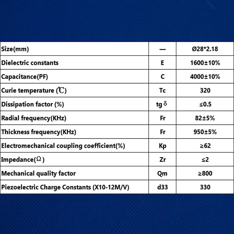 Ultrasonic Piezoelectric Ceramic Disc 28x2.18mm-PZT4 PZT Disks Crystal Element for Cosmetology Cleaning Transmitter Chips