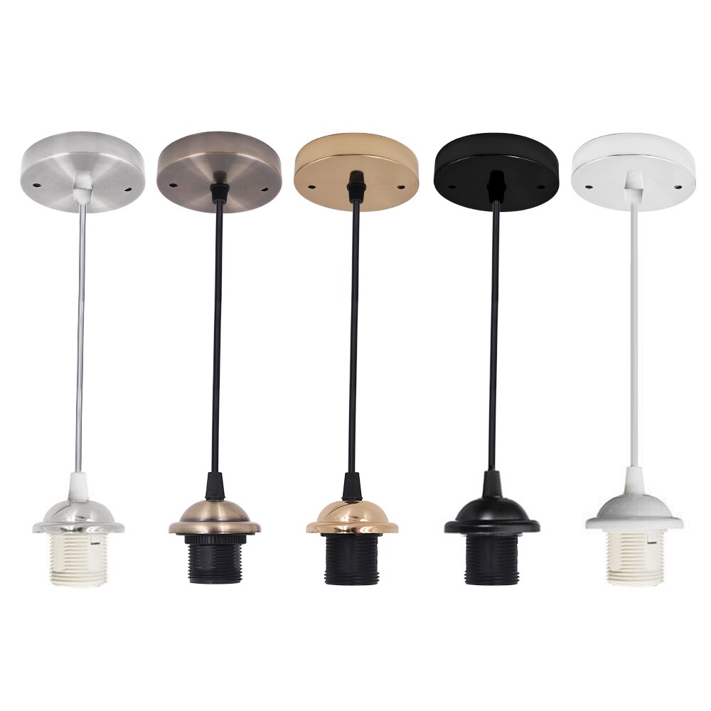 E27 Schroef Plafondlamp Hanglamp Houder Fitting Verlichting Plafond Ophanging Set 5 Kleuren