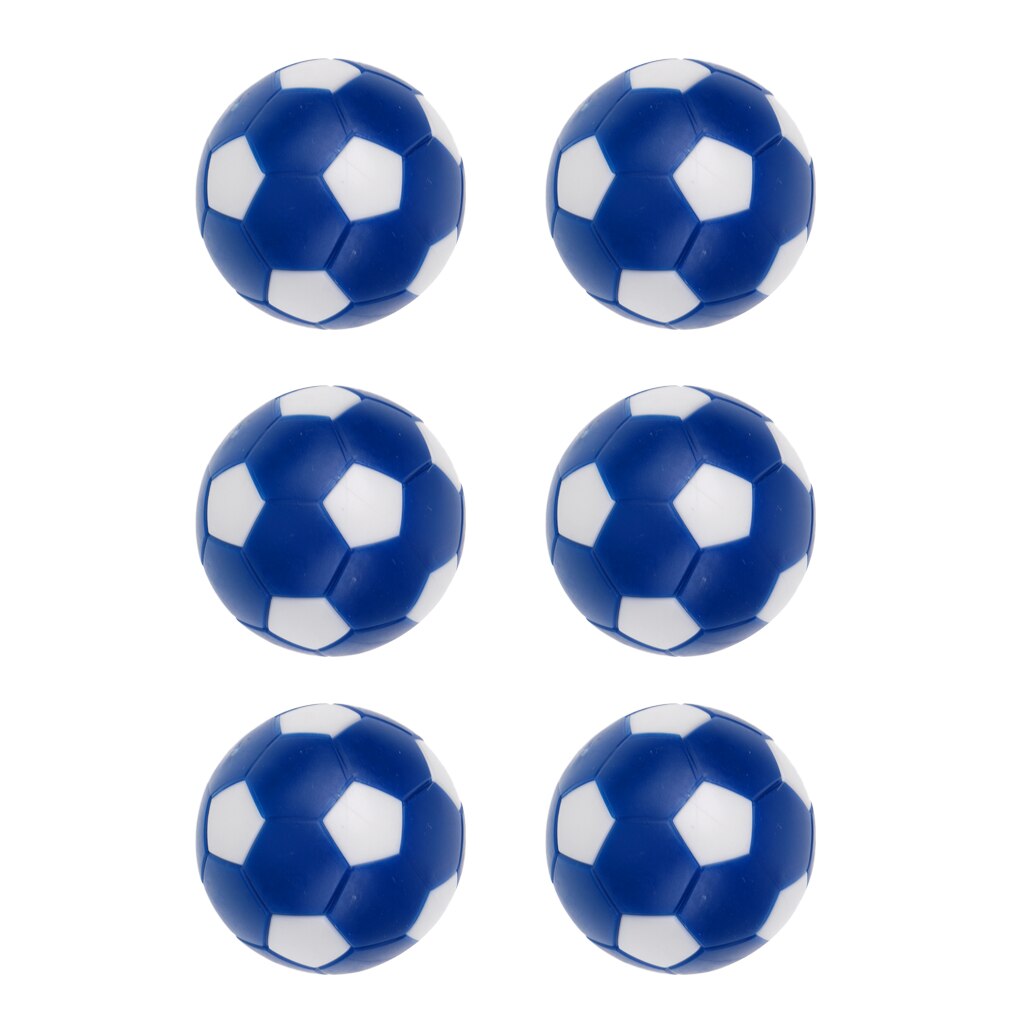 6 pacotes de bolas de futebol de 36mm, bola de futebol para substituição, azul e branca